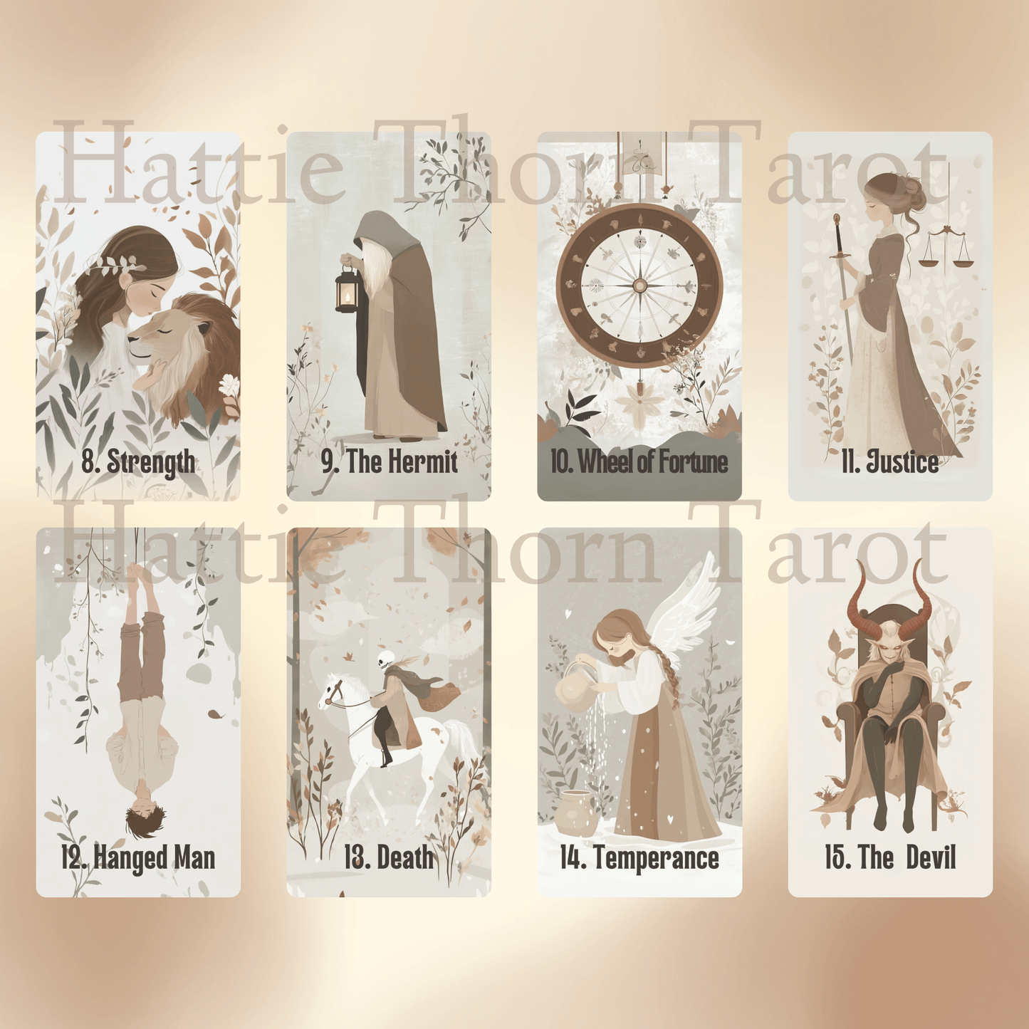 Kindred Spirit Tarot & Oracle Bundle ☕ A cozy 2 - deck bundle of gentle insight, slow living, and soul - soothing scenes - Hattie Thorn Tarot