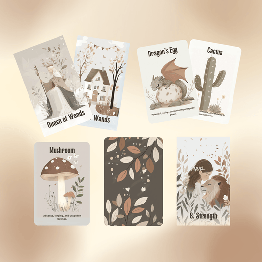 Kindred Spirit Tarot & Oracle Bundle ☕ A cozy 2 - deck bundle of gentle insight, slow living, and soul - soothing scenes - Hattie Thorn Tarot