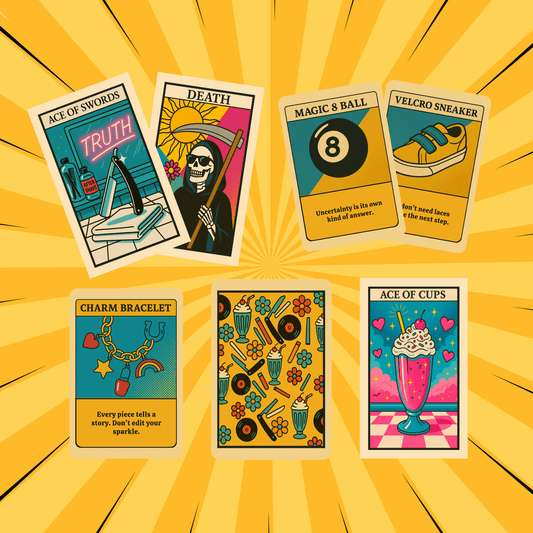 Kitsch Pop Tarot & Oracle Bundle 🛼 A neon - drenched 2 - deck bundle of bubblegum wisdom, retro chaos, and diner - fueled divination - Hattie Thorn Tarot