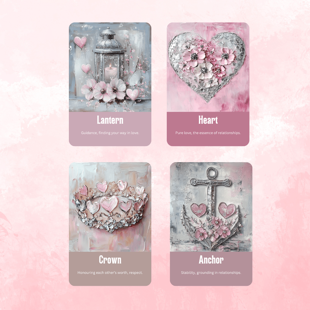 Lovers' Path Oracle 💖 A 50 - card oracle deck for love, growth, and tender - hearted wisdom - Hattie Thorn Tarot
