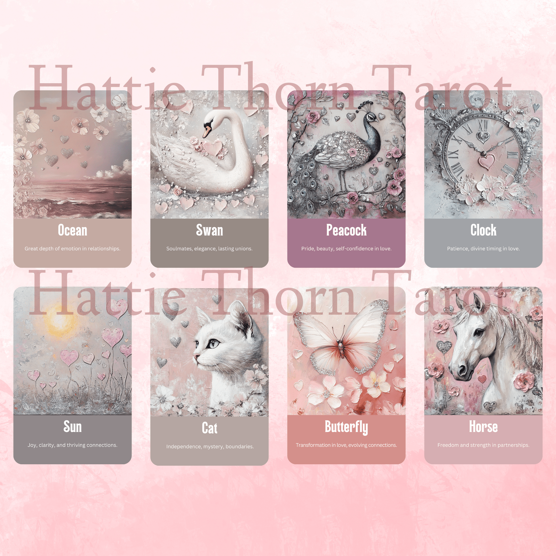 Lovers' Path Oracle 💖 A 50 - card oracle deck for love, growth, and tender - hearted wisdom - Hattie Thorn Tarot