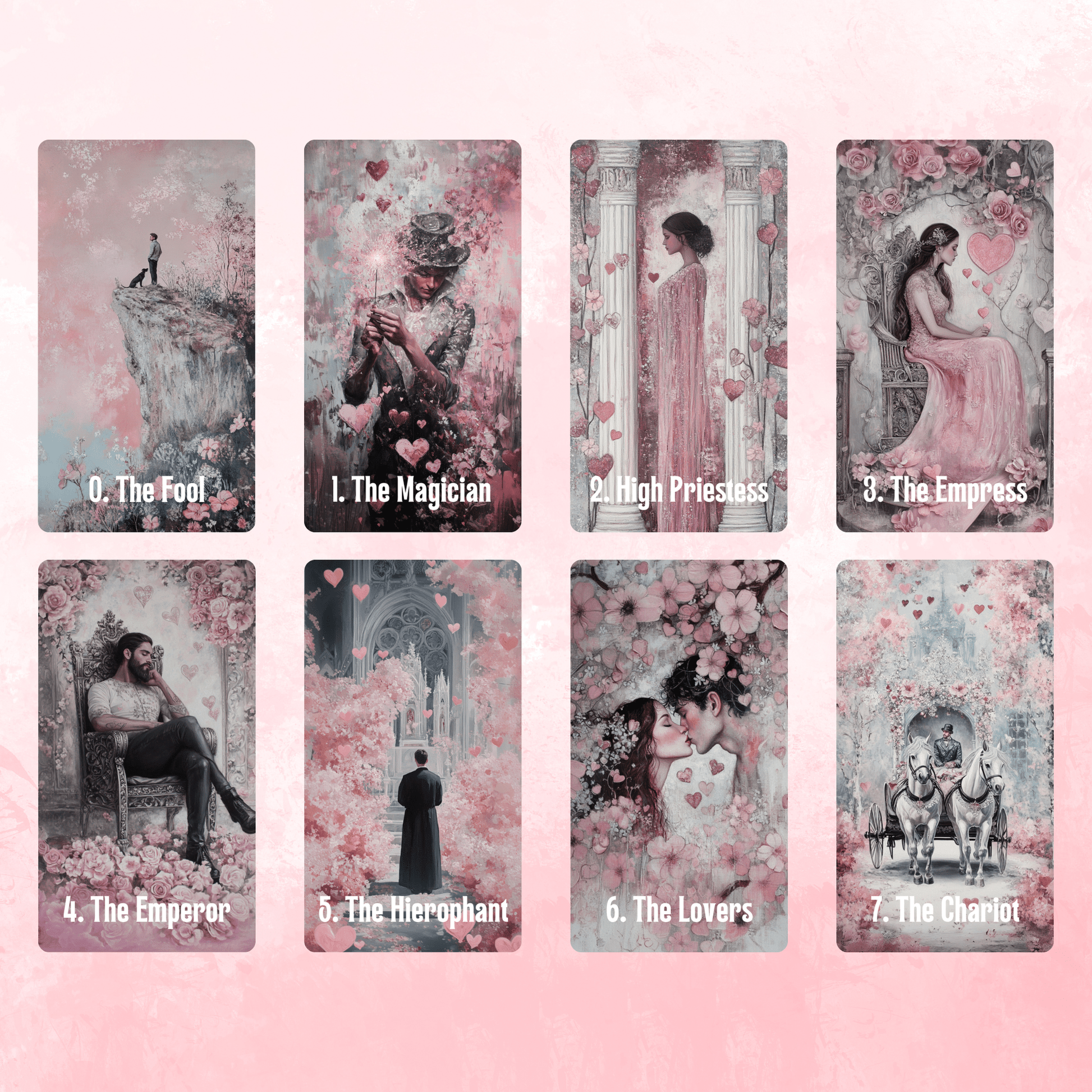 Lovers’ Path Tarot & Oracle Bundle 💖 A romantic 2 - deck journey through tenderness, passion, and the poetry of the heart - Hattie Thorn Tarot