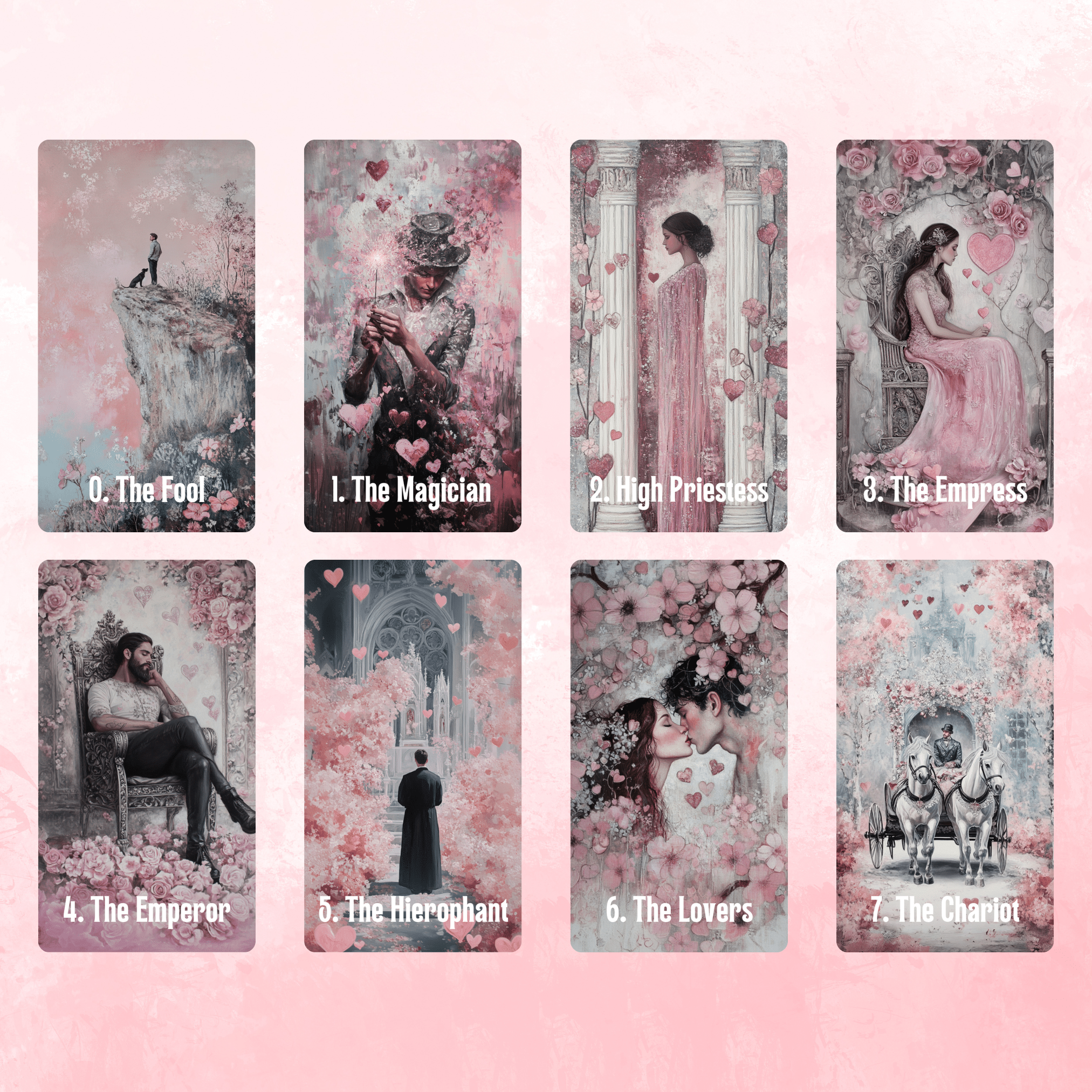 Lovers’ Path Tarot & Oracle Bundle 💖 A romantic 2 - deck journey through tenderness, passion, and the poetry of the heart - Hattie Thorn Tarot