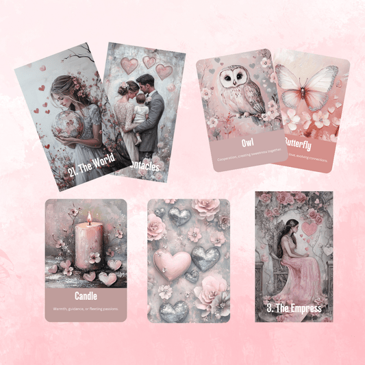 Lovers’ Path Tarot & Oracle Bundle 💖 A romantic 2 - deck journey through tenderness, passion, and the poetry of the heart - Hattie Thorn Tarot