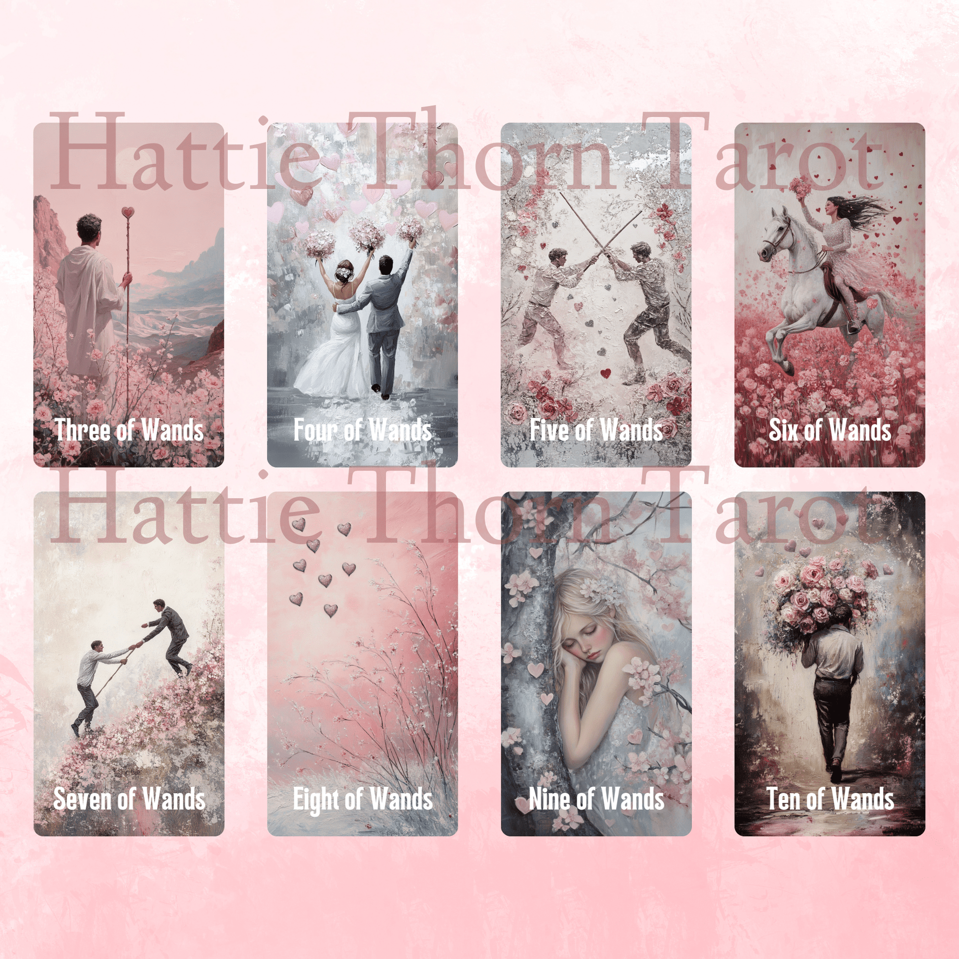 Lovers’ Path Tarot & Oracle Bundle 💖 A romantic 2 - deck journey through tenderness, passion, and the poetry of the heart - Hattie Thorn Tarot
