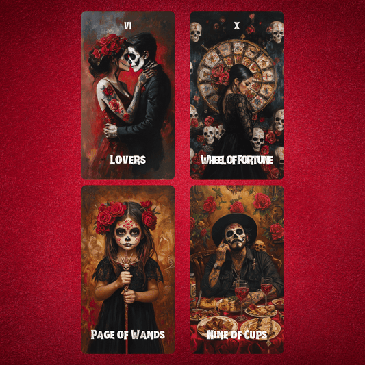 Memento Mori Tarot 🌺 A vivid 78 - card tarot deck honouring life, death, and ancestral connection - Hattie Thorn Tarot