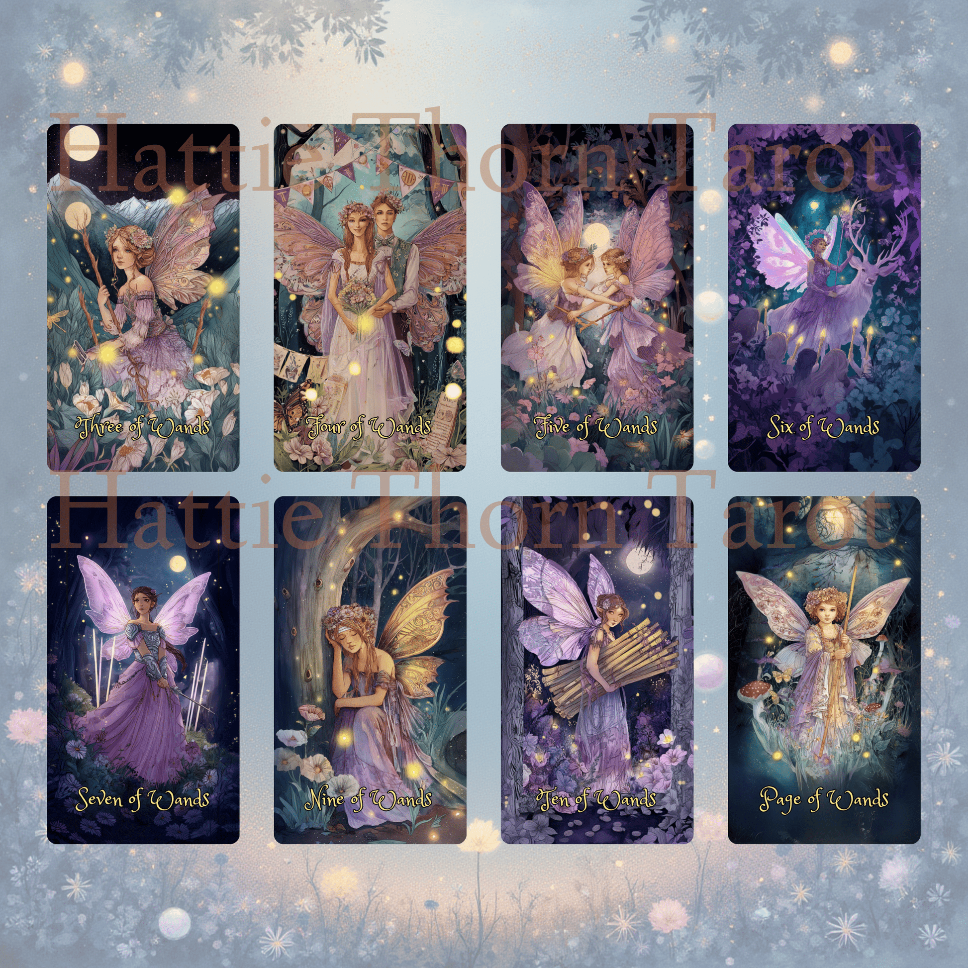 Midnight Fae Tarot 🌙 A 78 - card deck woven with twilight wings, gentle shadows, and faerie - born magic. - Hattie Thorn Tarot