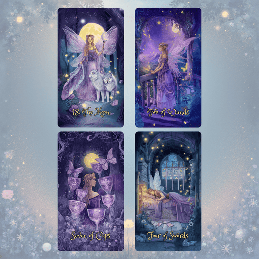 Midnight Fae Tarot 🌙 A 78 - card deck woven with twilight wings, gentle shadows, and faerie - born magic. - Hattie Thorn Tarot