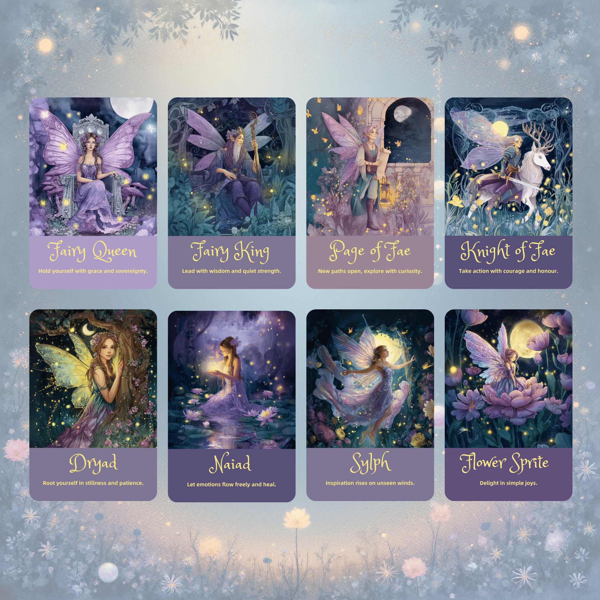Midnight Fae Tarot & Oracle 🌙 A twin - deck set of moonlit divination, faerie wisdom, and enchanted insight. - Hattie Thorn Tarot