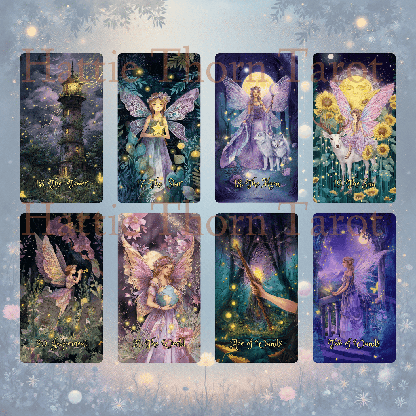 Midnight Fae Tarot & Oracle 🌙 A twin - deck set of moonlit divination, faerie wisdom, and enchanted insight. - Hattie Thorn Tarot