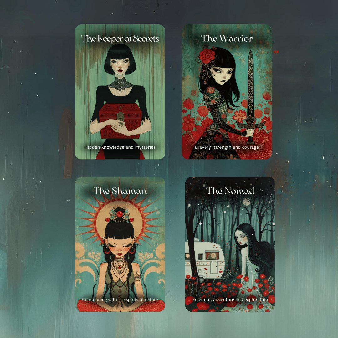 Mystic Maidens Oracle ✨ A 50 - card oracle deck for self - trust, sacred insight, and goddess guidance - Hattie Thorn Tarot