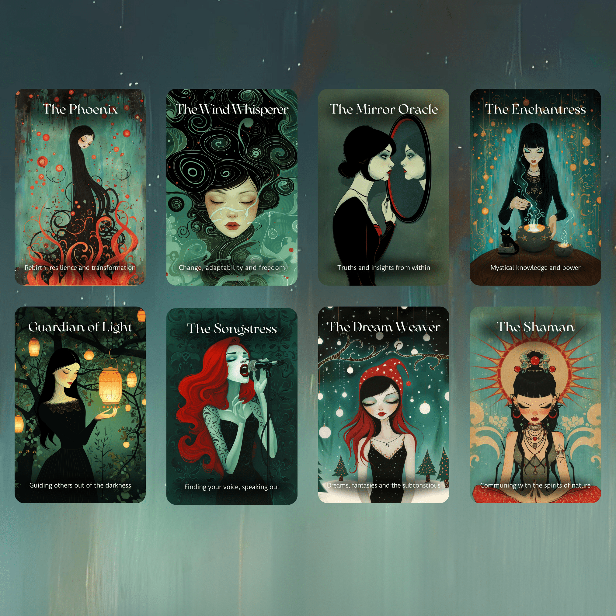 Mystic Maidens Oracle ✨ A 50 - card oracle deck for self - trust, sacred insight, and goddess guidance - Hattie Thorn Tarot