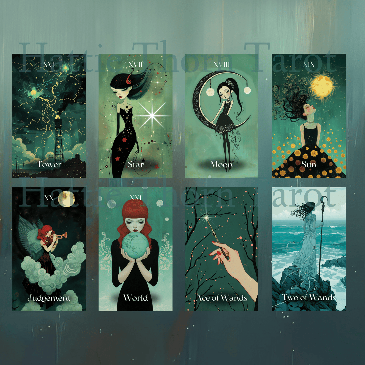 Mystic Maidens Tarot ✨ A 78 - card tarot deck embodying divine feminine power and gentle insight - Hattie Thorn Tarot