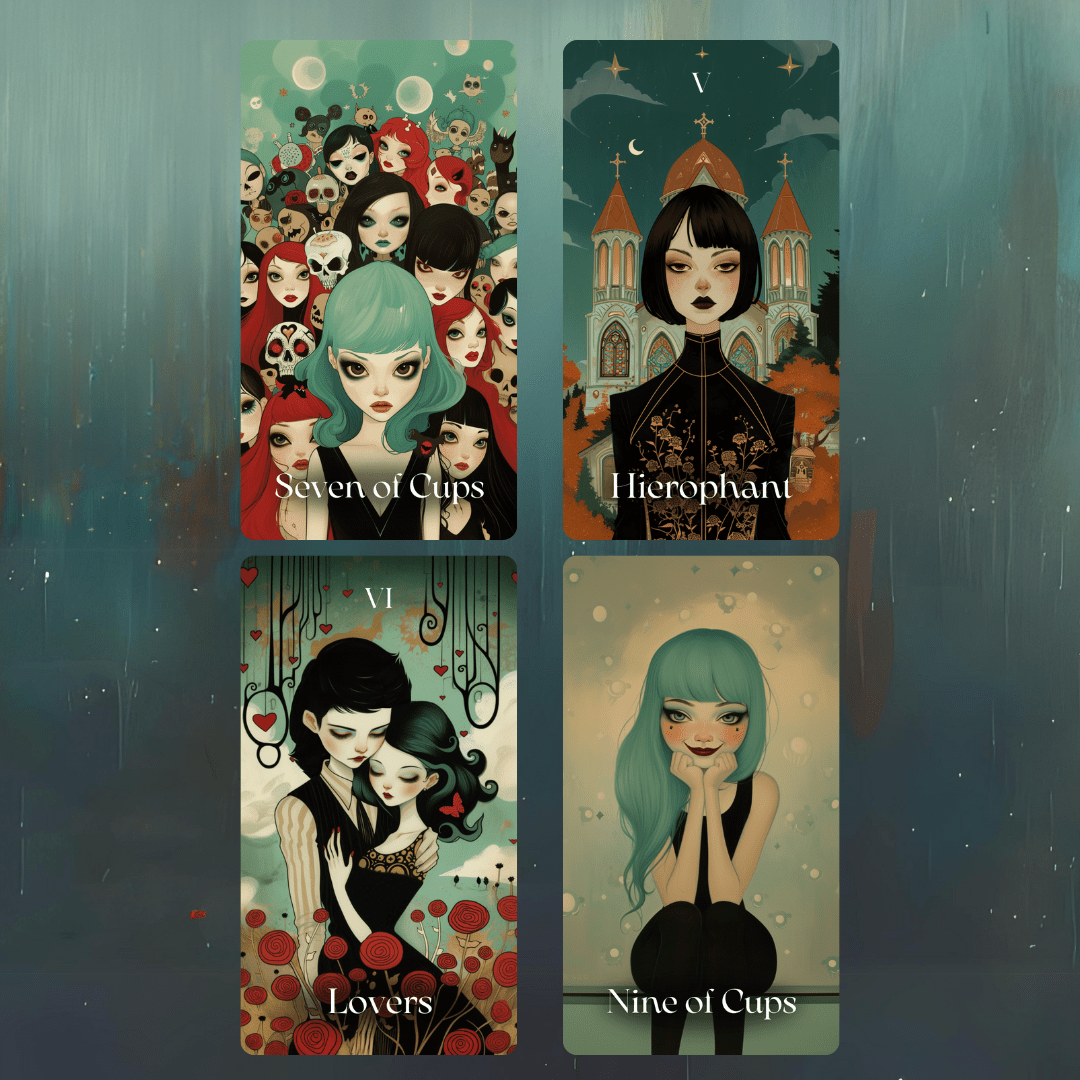 Mystic Maidens Tarot ✨ A 78 - card tarot deck embodying divine feminine power and gentle insight - Hattie Thorn Tarot