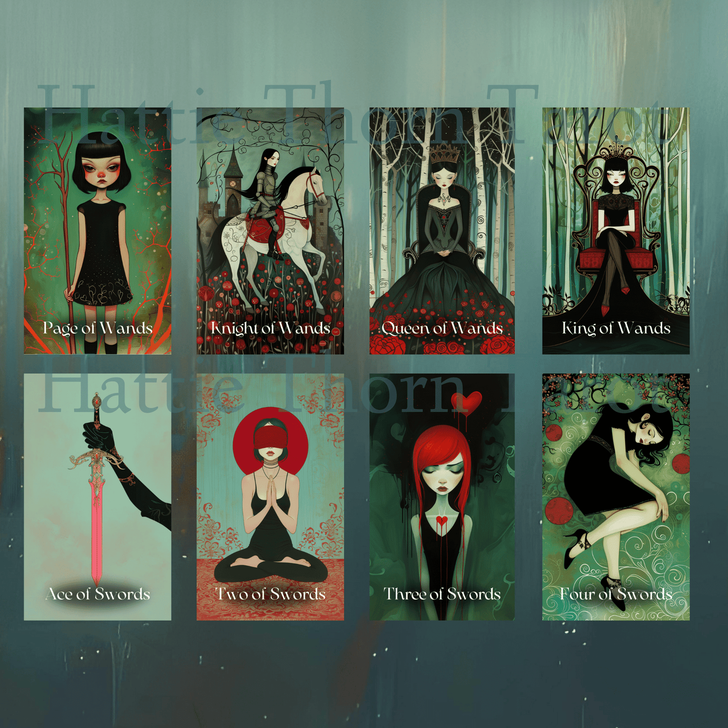 Mystic Maidens Tarot ✨ A 78 - card tarot deck embodying divine feminine power and gentle insight - Hattie Thorn Tarot