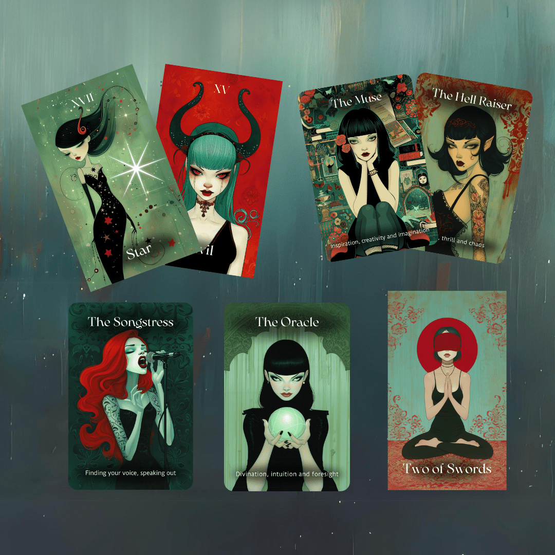 Mystic Maidens Tarot & Oracle Bundle ✨ A dreamy 2 - deck celebration of intuition, sisterhood, and soft magic - Hattie Thorn Tarot