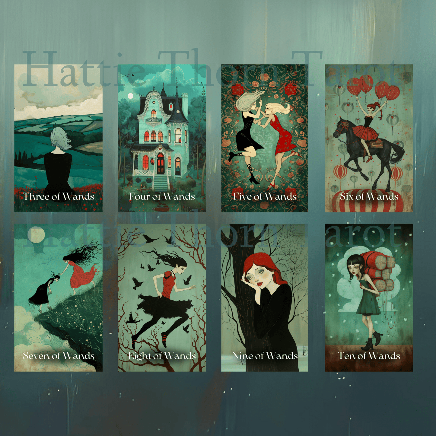 Mystic Maidens Tarot & Oracle Bundle ✨ A dreamy 2 - deck celebration of intuition, sisterhood, and soft magic - Hattie Thorn Tarot