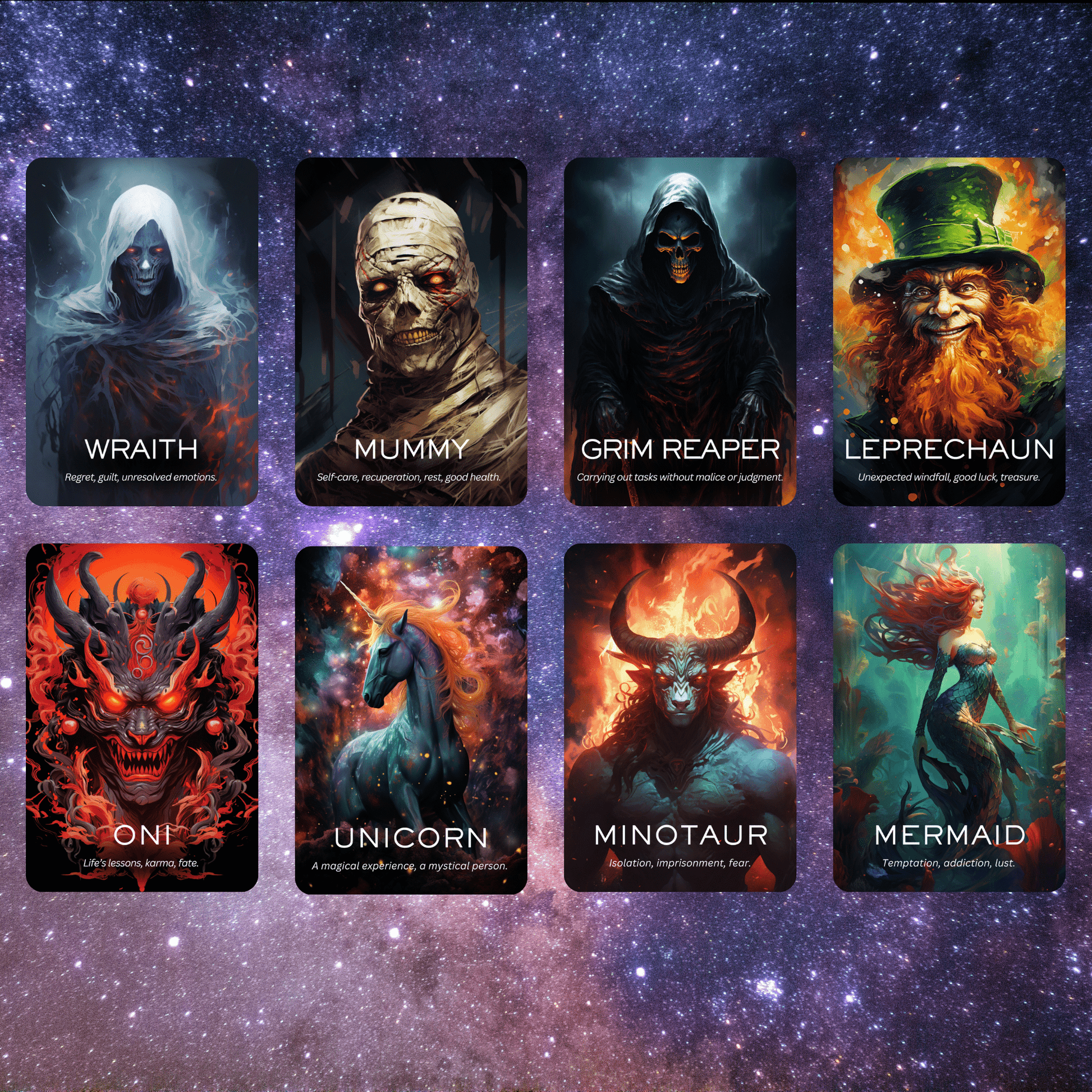 Myths & Monsters Oracle 🐉 Ancient legends. Hidden truths. One deck to summon them all. - Hattie Thorn Tarot
