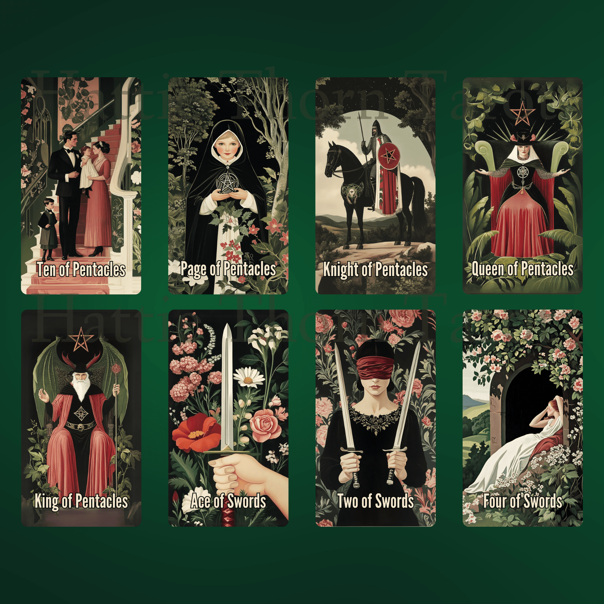 Nightshade Tarot 🌿 A 78 - card journey through bloom, decay, and the wisdom hidden in shadow - Hattie Thorn Tarot