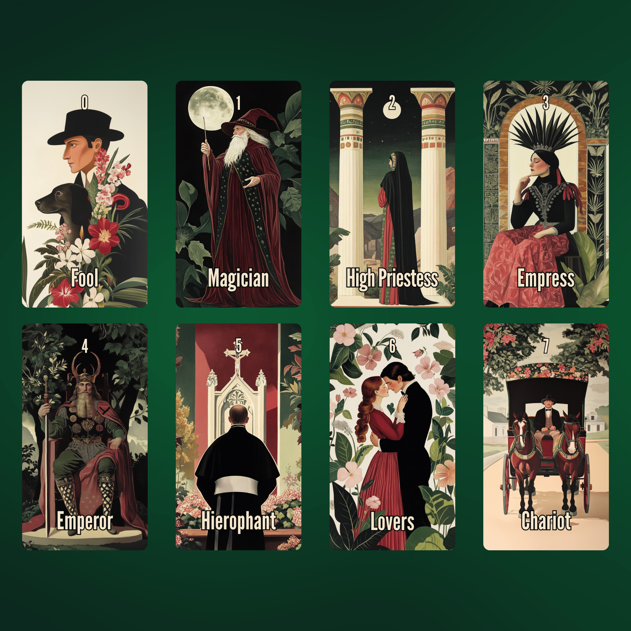 Nightshade Tarot & Oracle Bundle 🌿 A 2 - deck descent into floral shadow, mystical depth, and midnight soul work - Hattie Thorn Tarot
