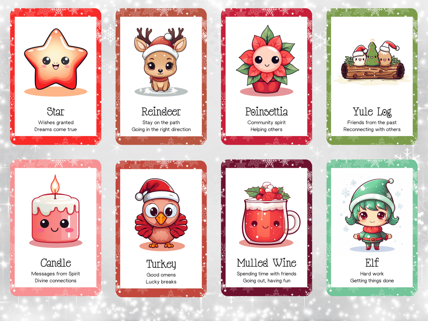 Retiring Soon! Cute Kawaii Christmas Oracle 🎄 A festive deck of joy, sweetness, and gentle seasonal guidance. - Hattie Thorn Tarot