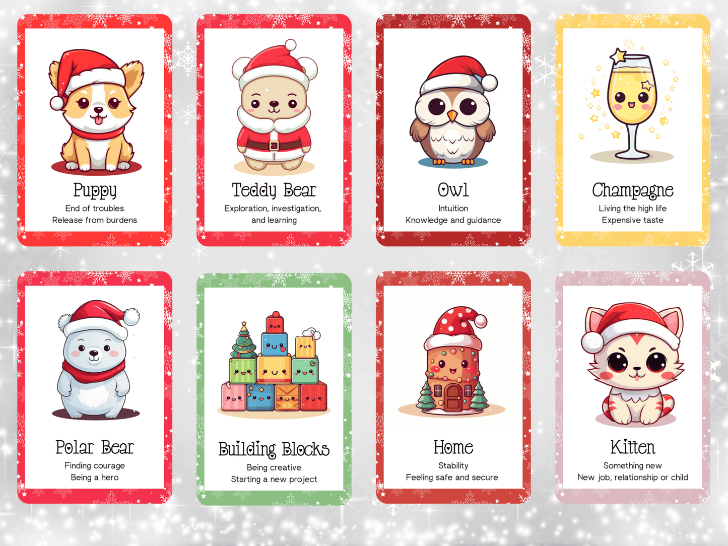 Retiring Soon! Cute Kawaii Christmas Oracle 🎄 A festive deck of joy, sweetness, and gentle seasonal guidance. - Hattie Thorn Tarot