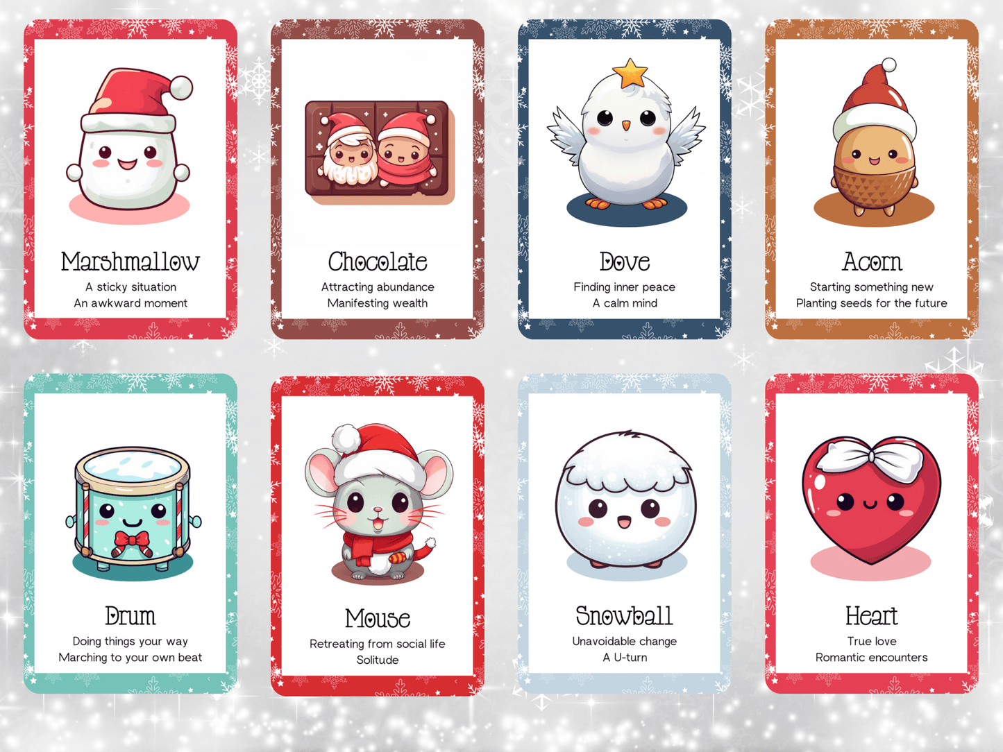 Retiring Soon! Cute Kawaii Christmas Oracle 🎄 A festive deck of joy, sweetness, and gentle seasonal guidance. - Hattie Thorn Tarot