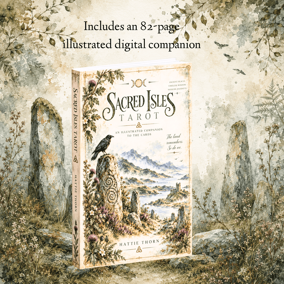 Sacred Isles Tarot 🐦‍⬛ ancient paths, forgotten legends, and timeless tarot wisdom woven through the wild landscapes of Britain. - Hattie Thorn Tarot