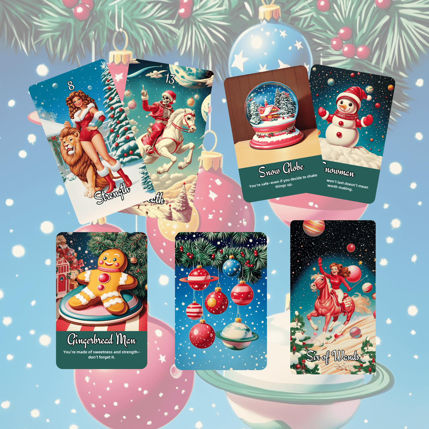 🎅 Sarsaparilla Christmas Bundle 🎅 — Twin Decks of Atomic Age Holiday Pop Magic - Hattie Thorn Tarot
