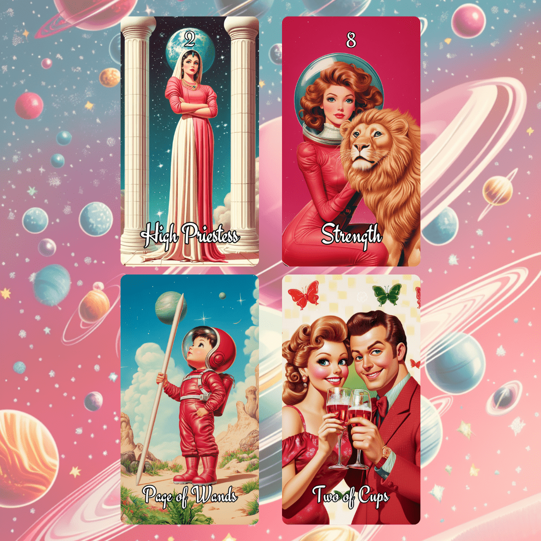 Sarsaparilla Tarot 🧃 A fizzy 1950s - inspired tarot deck bursting with atomic charm and soda - pop magic - Hattie Thorn Tarot