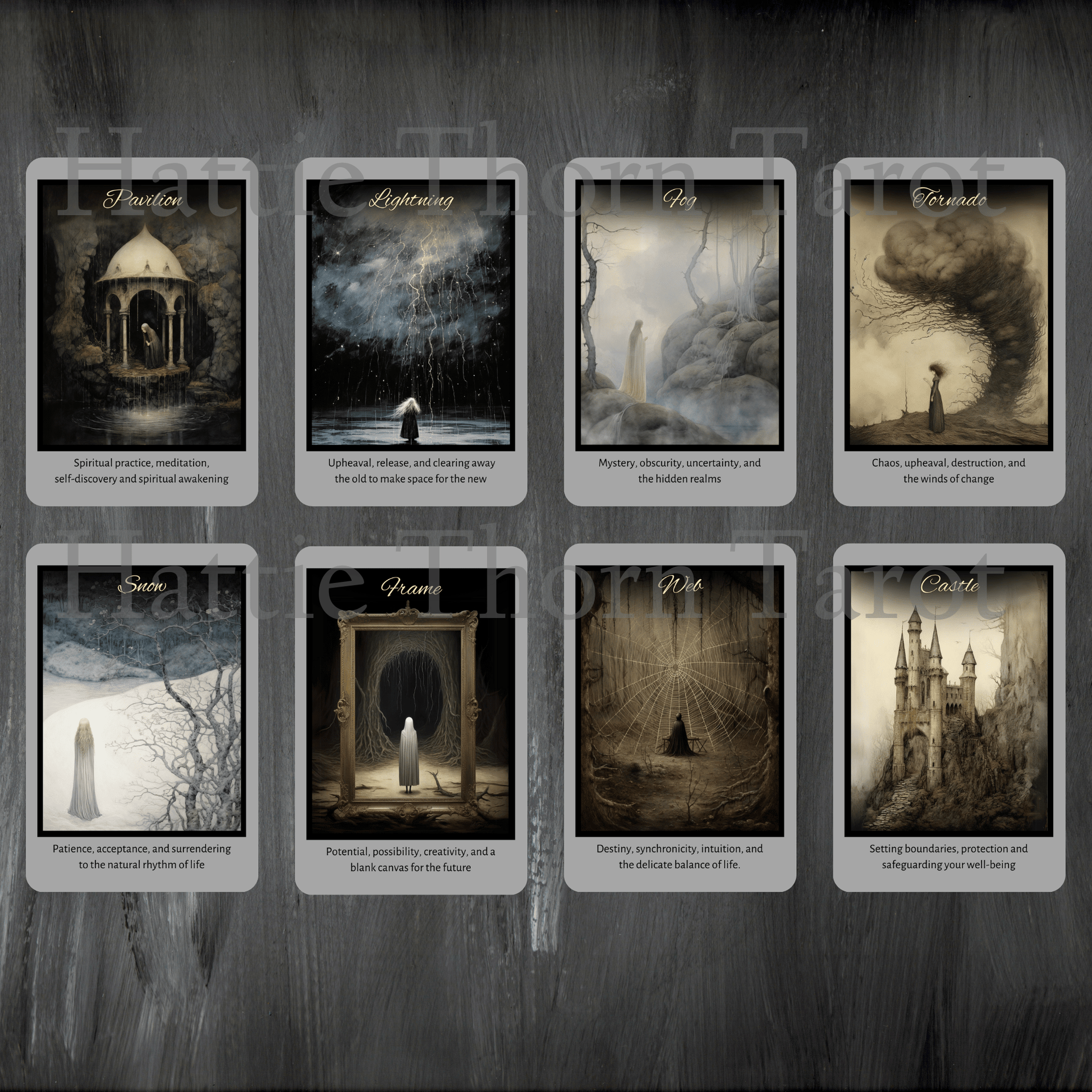 Shadow Fates Oracle 🌙 A 45 - card oracle deck for shadow work, folklore insight, and lunar reflection - Hattie Thorn Tarot
