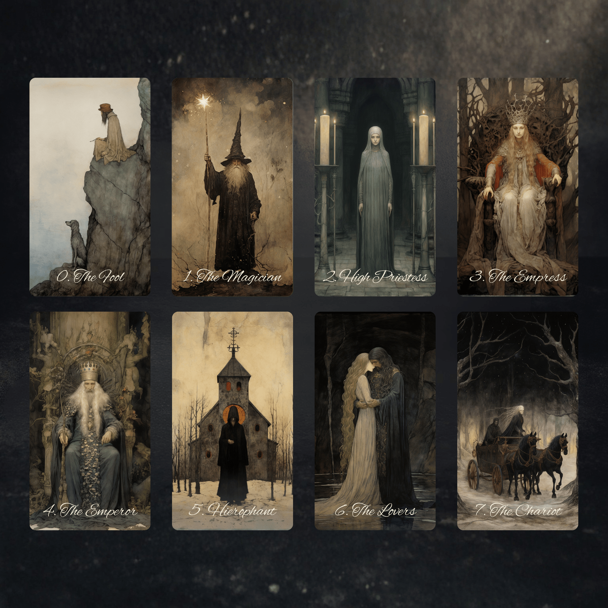 Shadow Fates Tarot 🌑 A limited Collector’s Edition tarot deck featuring exclusive borderless artwork, a foiled rigid box, and a signed numbered card. - Hattie Thorn Tarot