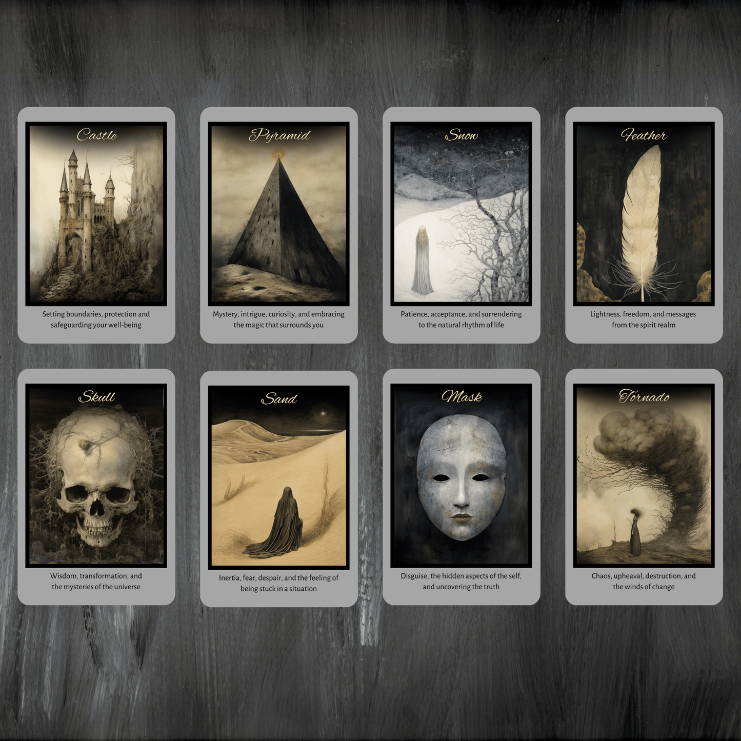 Shadow Fates Tarot & Oracle Bundle 🌙 A haunting 2 - deck journey through folklore, fate, and the mystical unknown - Hattie Thorn Tarot