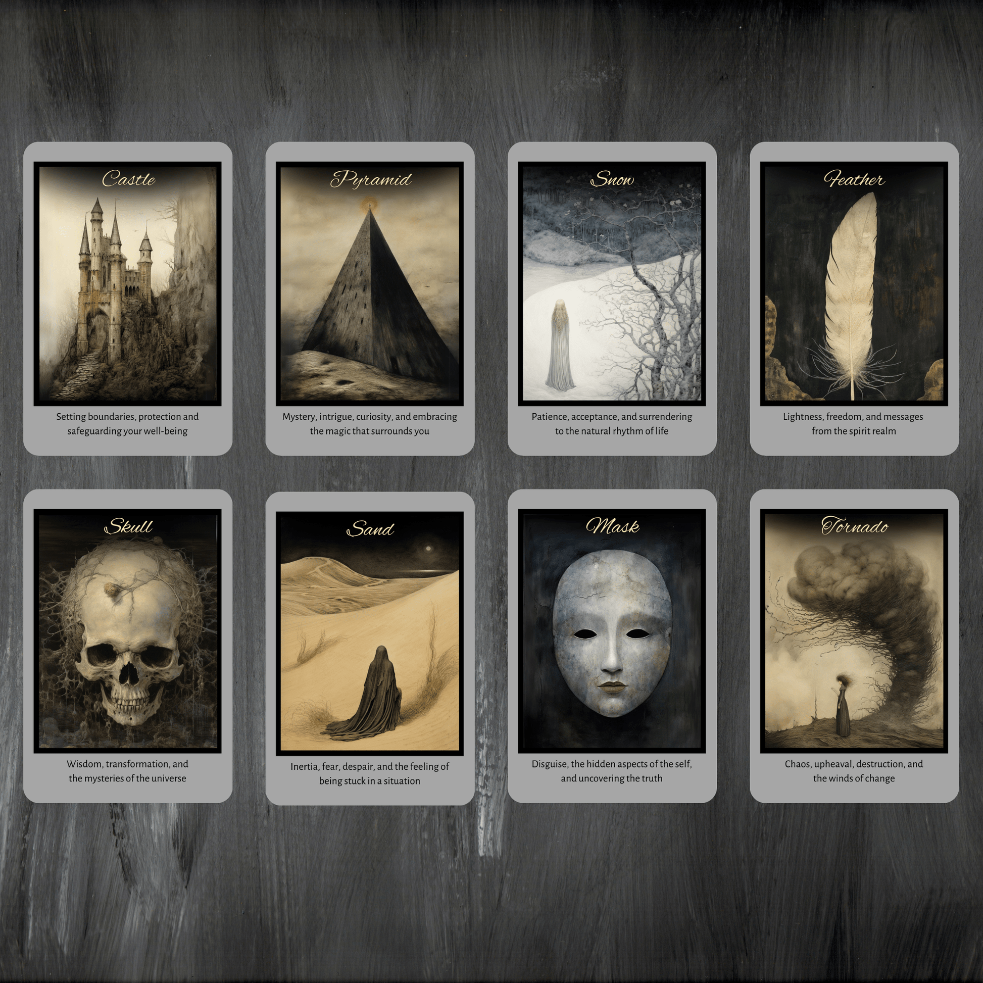 Shadow Fates Tarot & Oracle Bundle 🌙 A haunting 2 - deck journey through folklore, fate, and the mystical unknown - Hattie Thorn Tarot