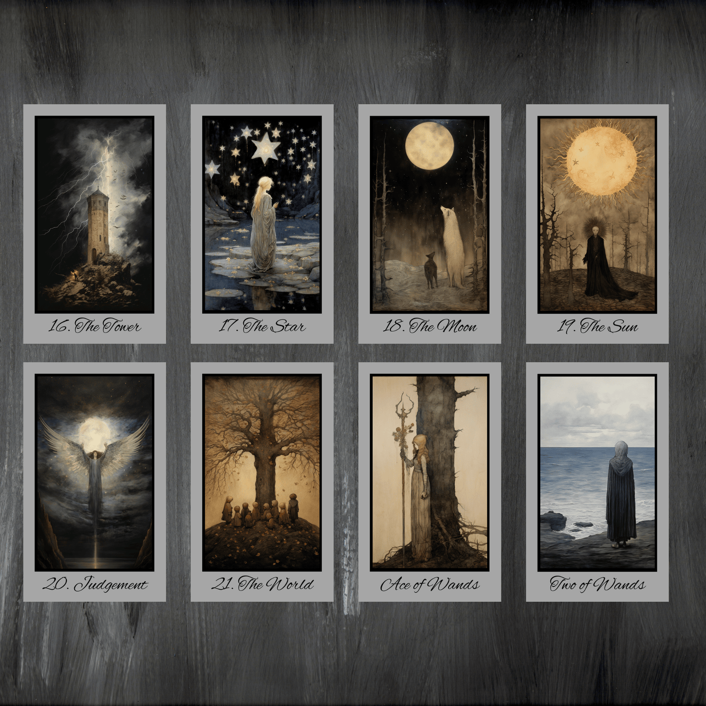 Shadow Fates Tarot & Oracle Bundle 🌙 A haunting 2 - deck journey through folklore, fate, and the mystical unknown - Hattie Thorn Tarot