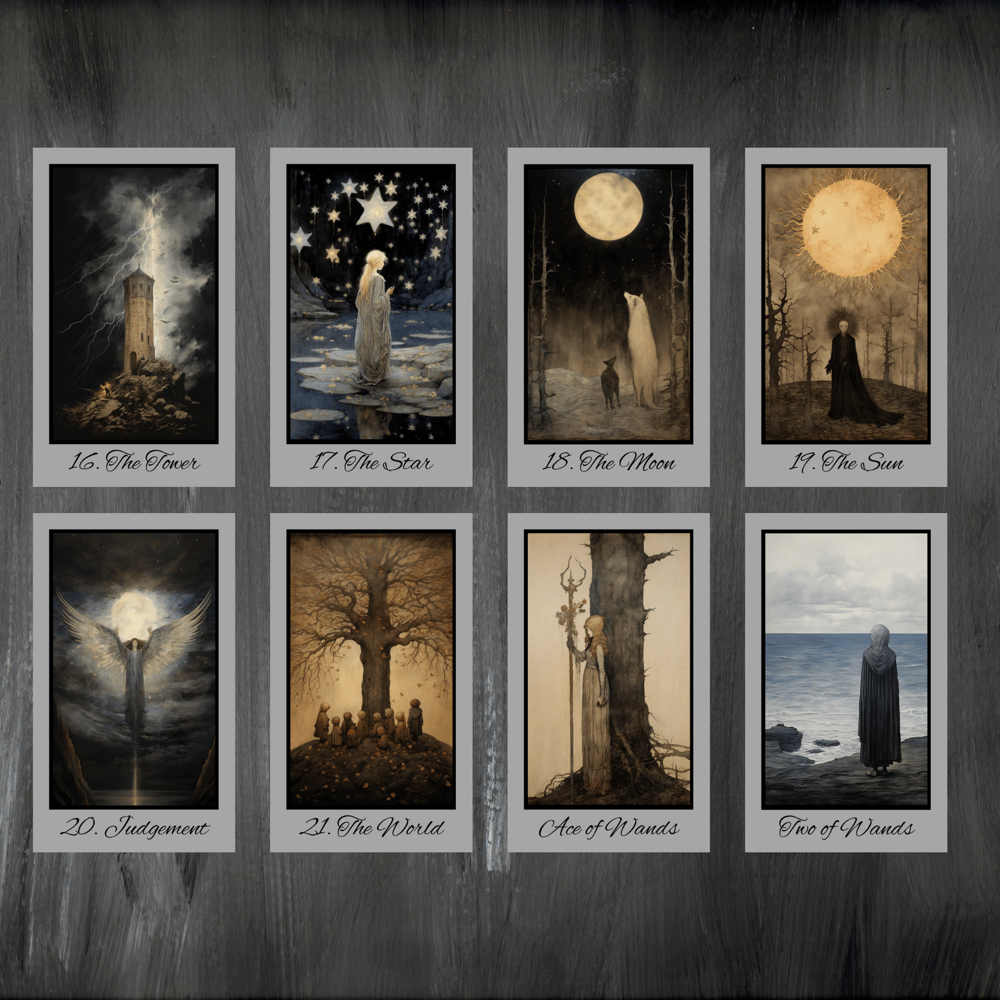 Shadow Fates Tarot & Oracle Bundle 🌙 A haunting 2 - deck journey through folklore, fate, and the mystical unknown - Hattie Thorn Tarot
