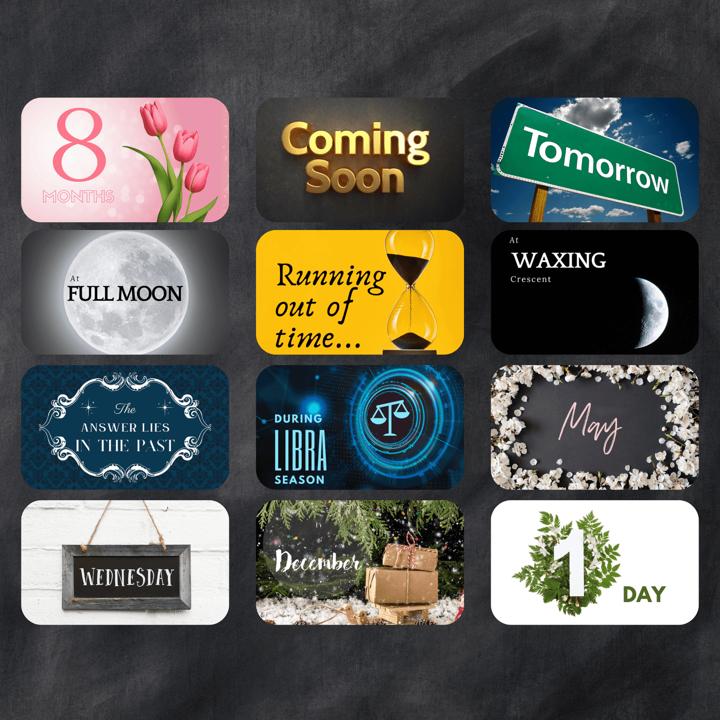 Straight Talking Time ⏳ ♦ Timing clarifiers for when something is coming, unfolding, or not quite ready yet. - Hattie Thorn Tarot