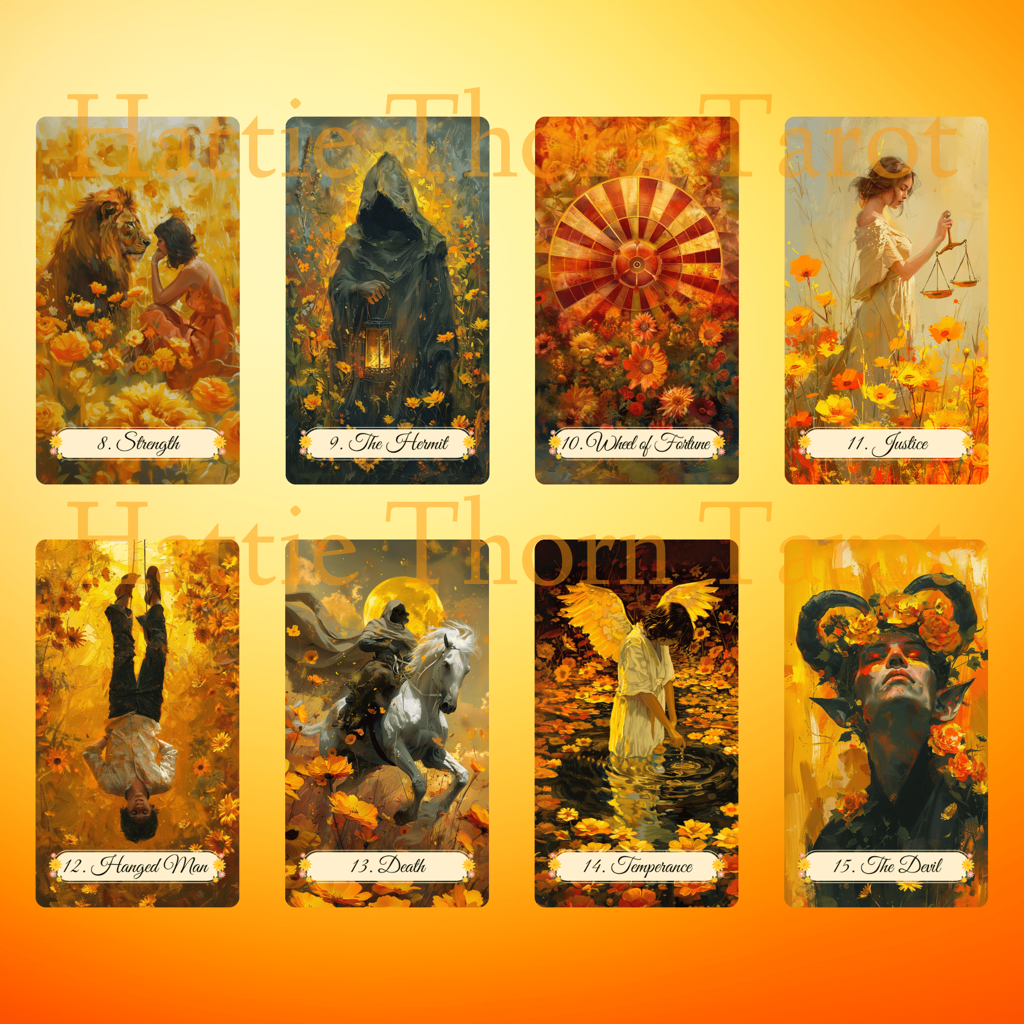 Summer Meadow Tarot 🌻 A 78 - card tarot deck basking in sunshine, wildflowers, and midyear clarity - Hattie Thorn Tarot