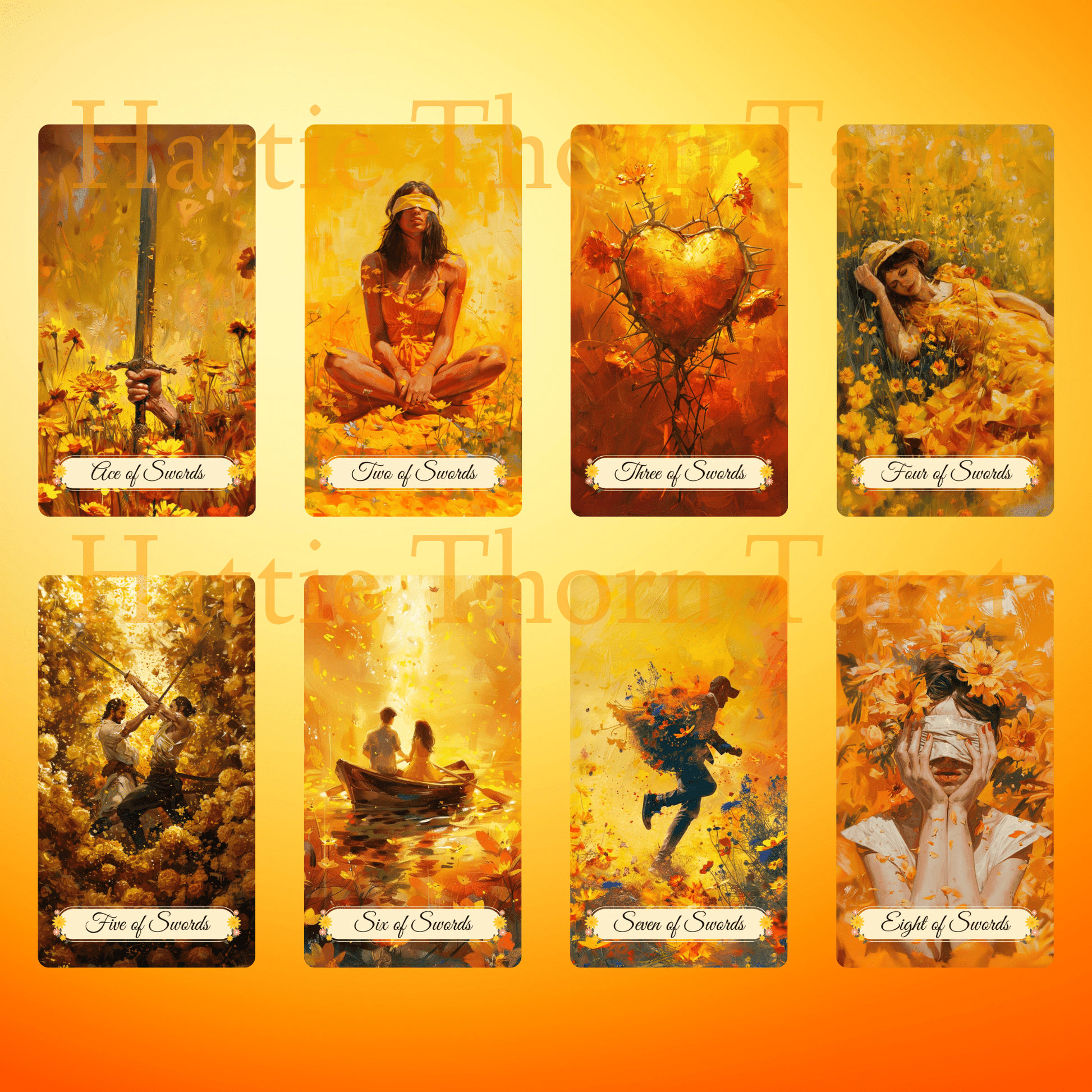 Summer Meadow Tarot 🌻 A 78 - card tarot deck basking in sunshine, wildflowers, and midyear clarity - Hattie Thorn Tarot