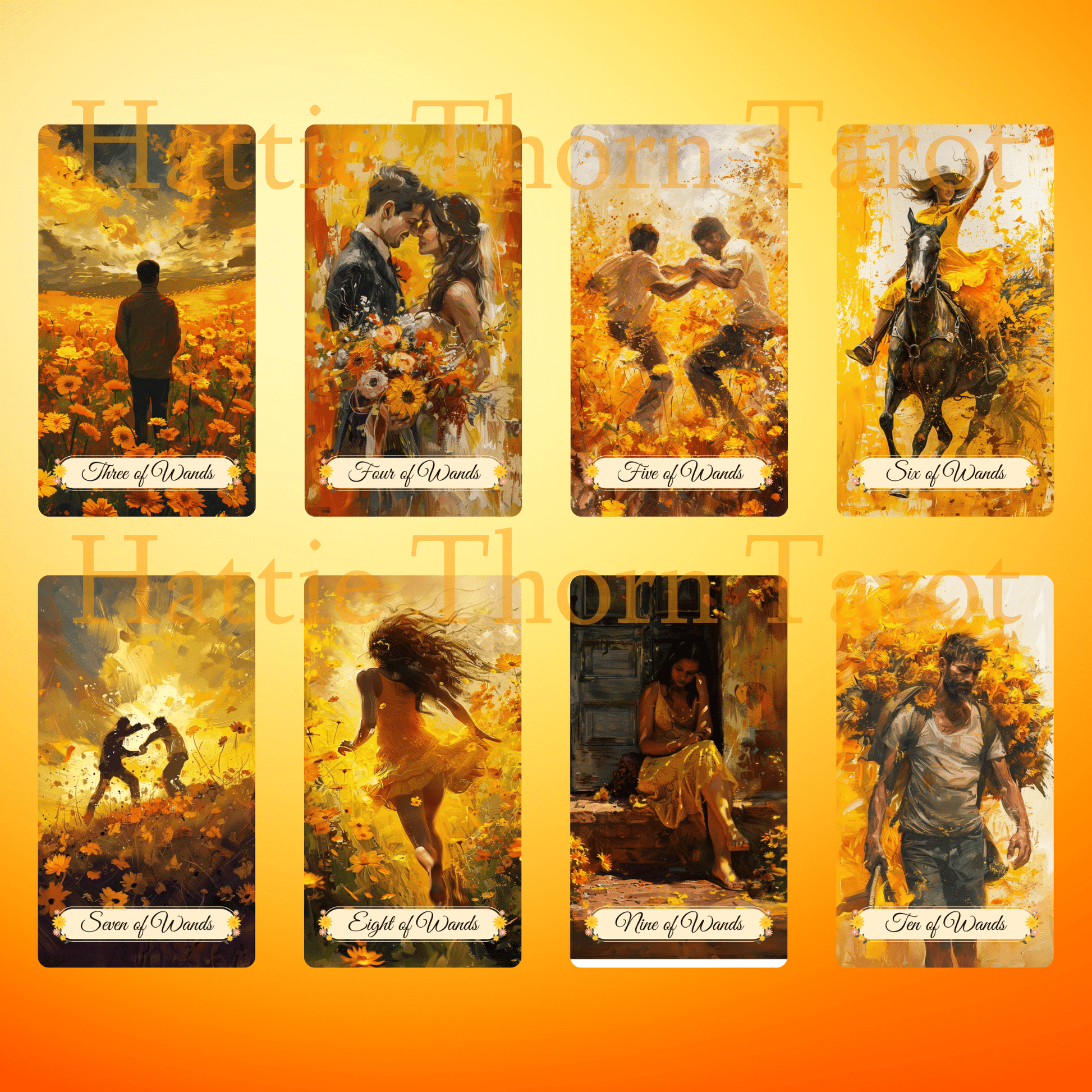 Summer Meadows Tarot & Lenormand Bundle 🌻 A radiant 2 - deck set celebrating nature’s peak—insight wrapped in wildflowers and golden light - Hattie Thorn Tarot