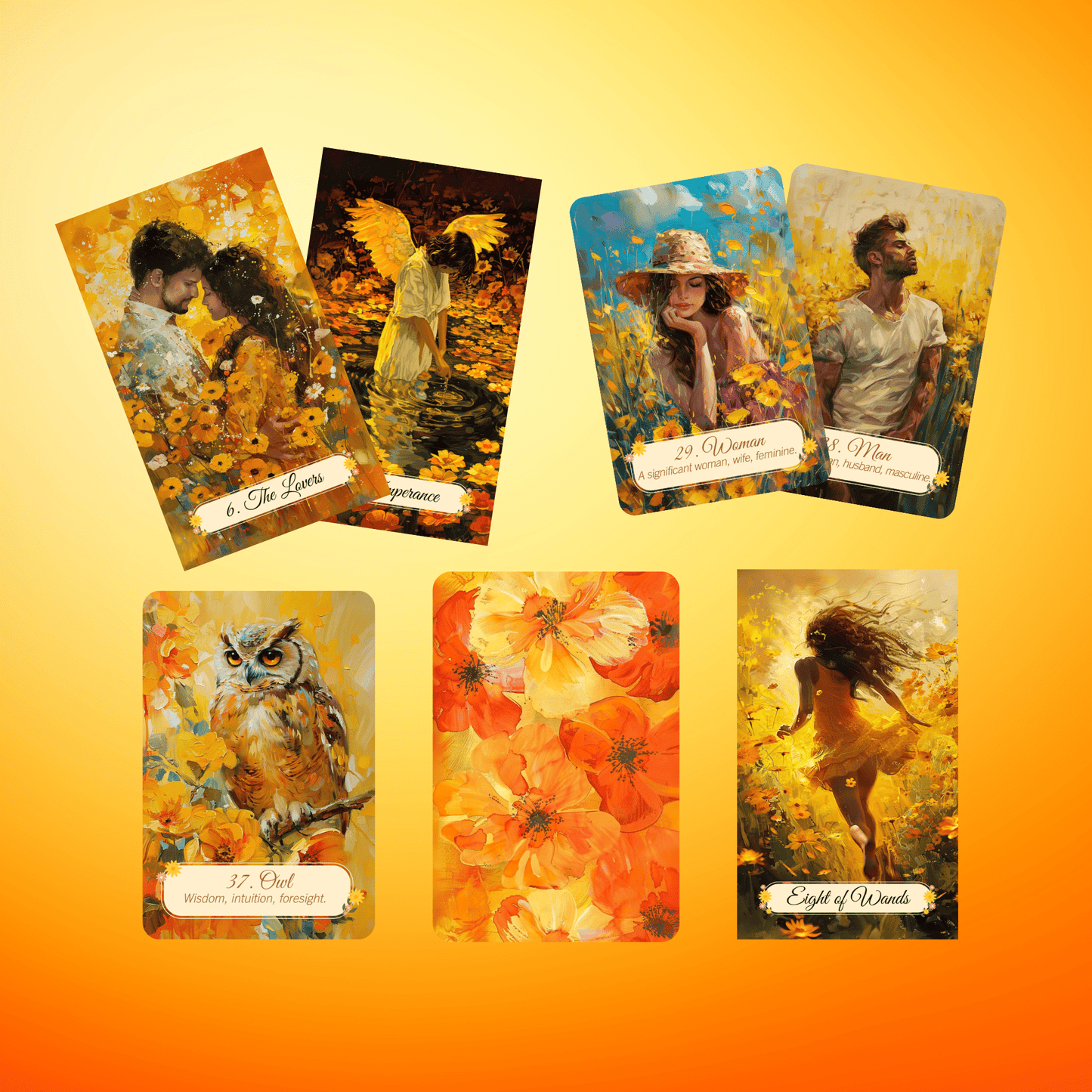 Summer Meadows Tarot & Lenormand Bundle 🌻 A radiant 2 - deck set celebrating nature’s peak—insight wrapped in wildflowers and golden light - Hattie Thorn Tarot