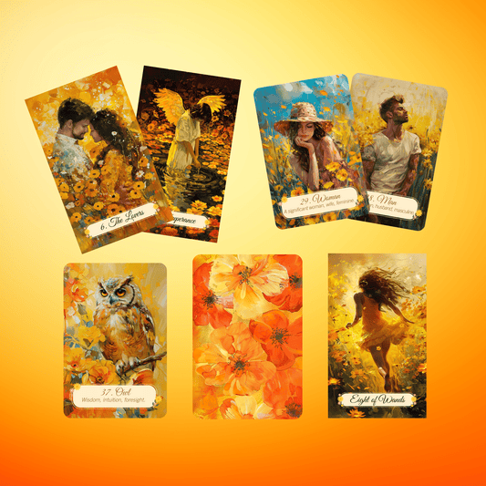 Summer Meadows Tarot & Lenormand Bundle 🌻 A radiant 2 - deck set celebrating nature’s peak—insight wrapped in wildflowers and golden light - Hattie Thorn Tarot