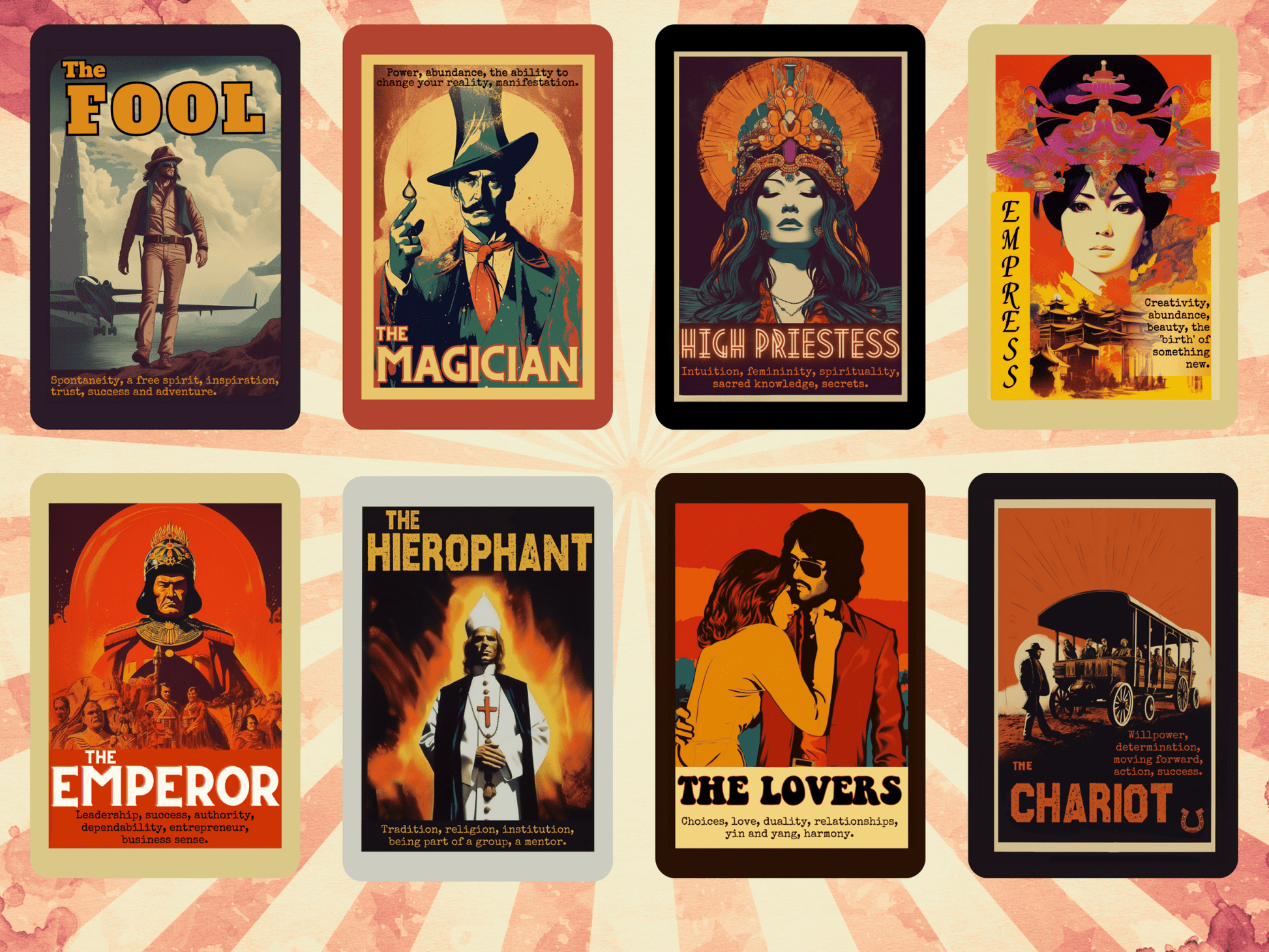 The Retro Poster Tarot 🍿 Classic tarot with a vintage cinema twist. - Hattie Thorn Tarot