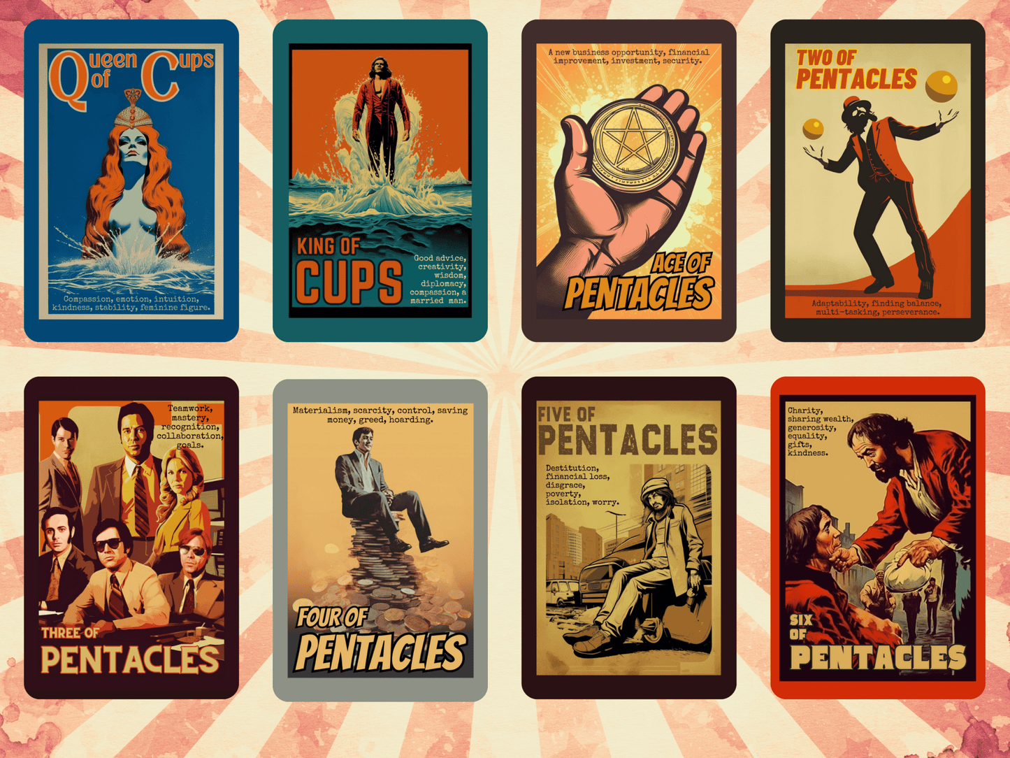 The Retro Poster Tarot 🍿 Classic tarot with a vintage cinema twist. - Hattie Thorn Tarot