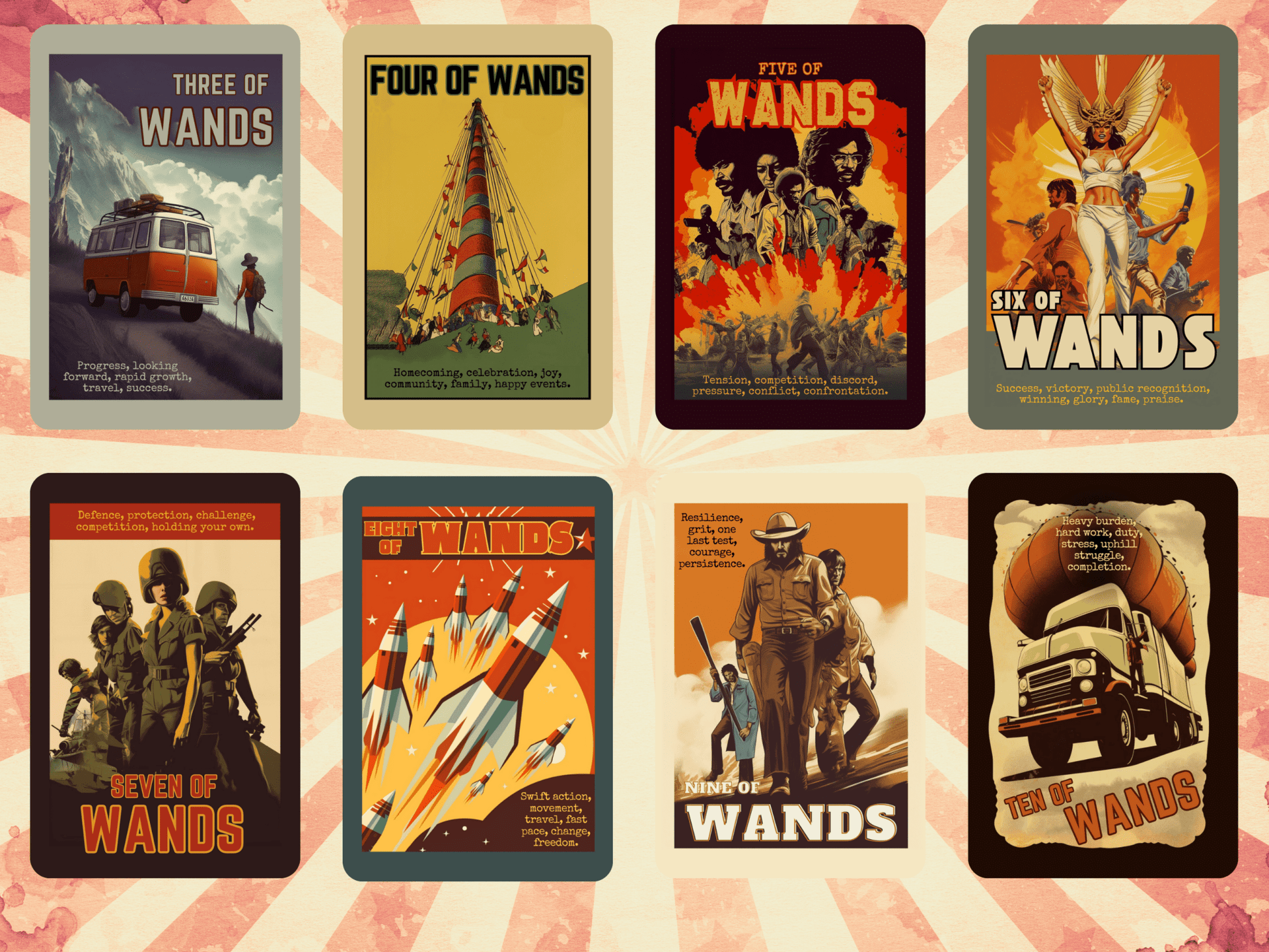The Retro Poster Tarot 🍿 Classic tarot with a vintage cinema twist. - Hattie Thorn Tarot