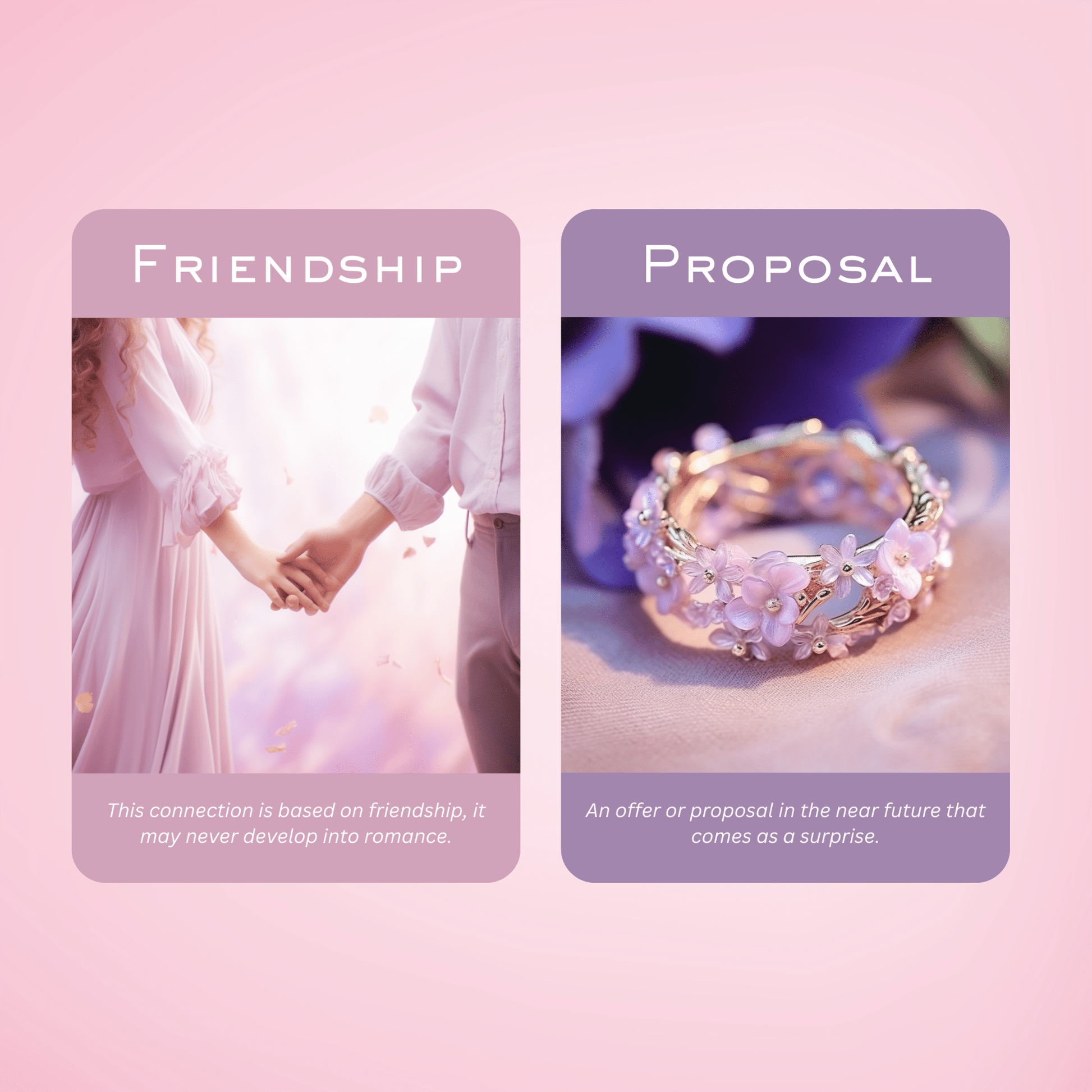 The Romance and Love Oracle 💕 Unlock the secrets of the heart with this soulful 50 - card love oracle. - Hattie Thorn Tarot