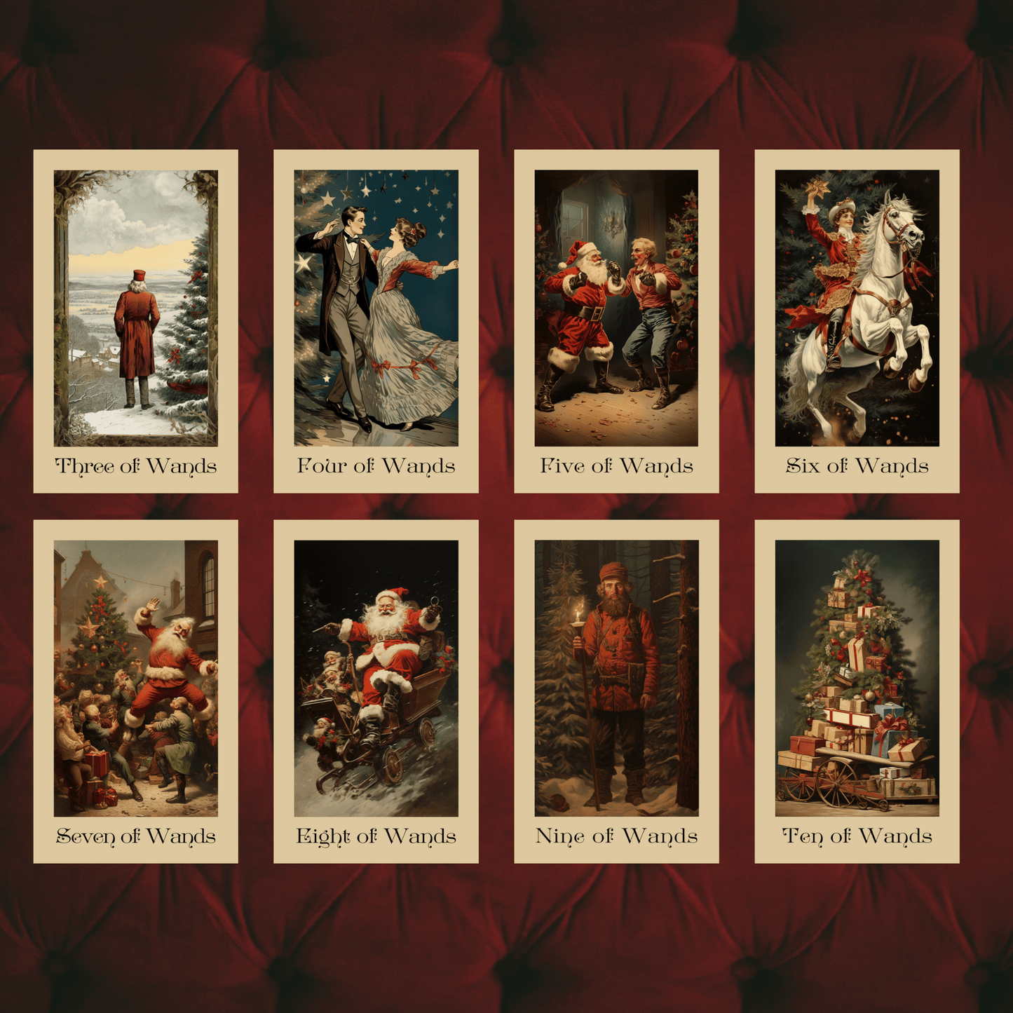 The Vintage Christmas Tarot 🎁 A 78 - card tarot deck steeped in Victorian yuletide elegance and festive nostalgia - Hattie Thorn Tarot