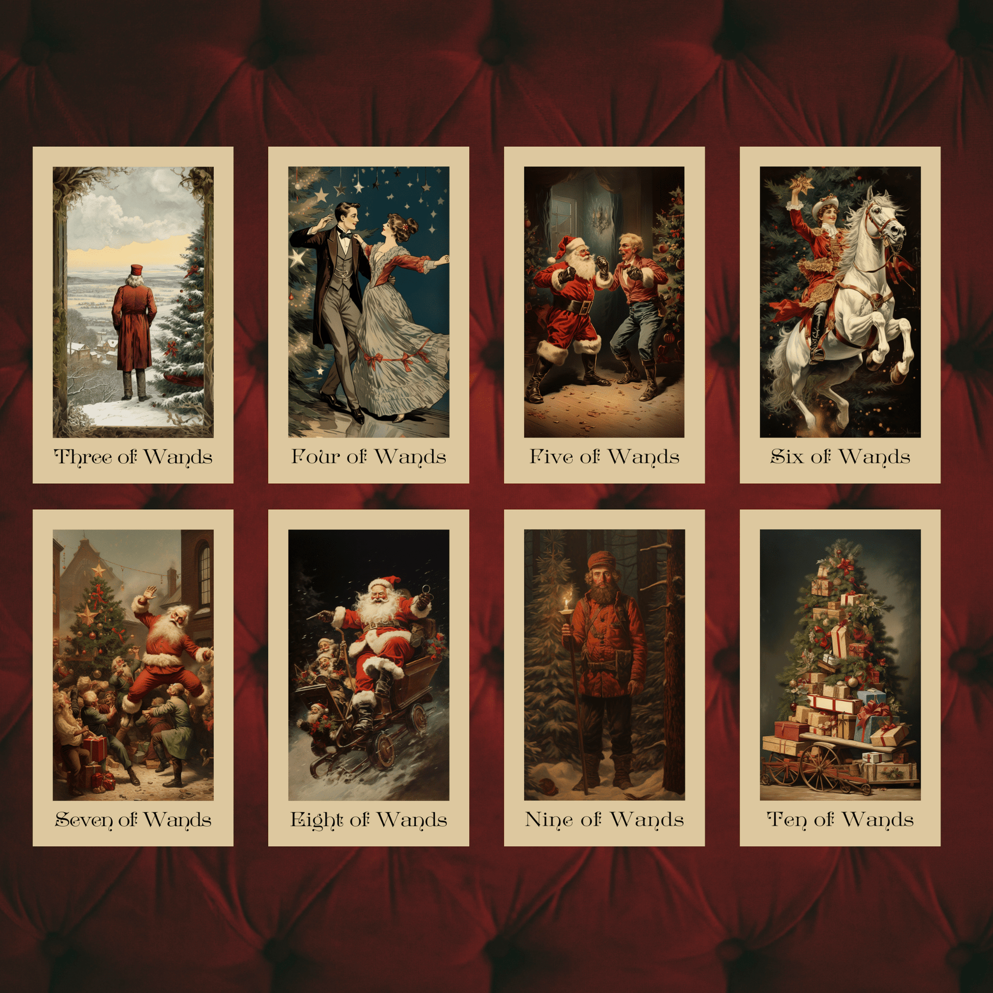The Vintage Christmas Tarot 🎁 A 78 - card tarot deck steeped in Victorian yuletide elegance and festive nostalgia - Hattie Thorn Tarot