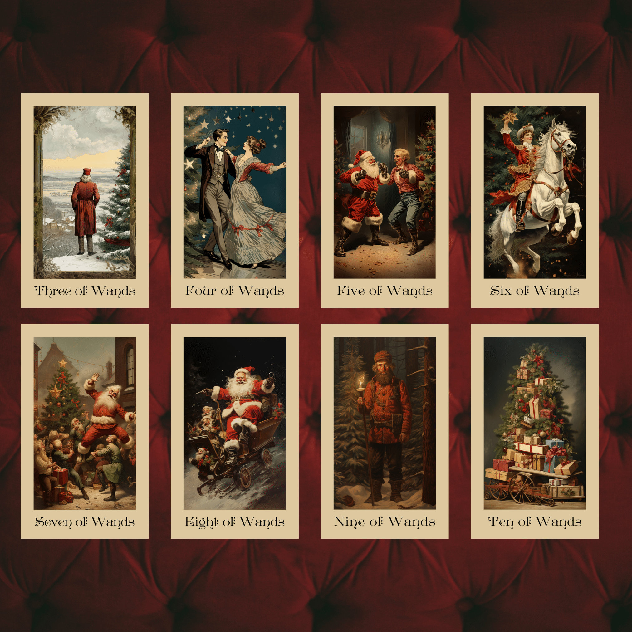 The Vintage Christmas Tarot 🎁 A 78 - card tarot deck steeped in Victorian yuletide elegance and festive nostalgia - Hattie Thorn Tarot