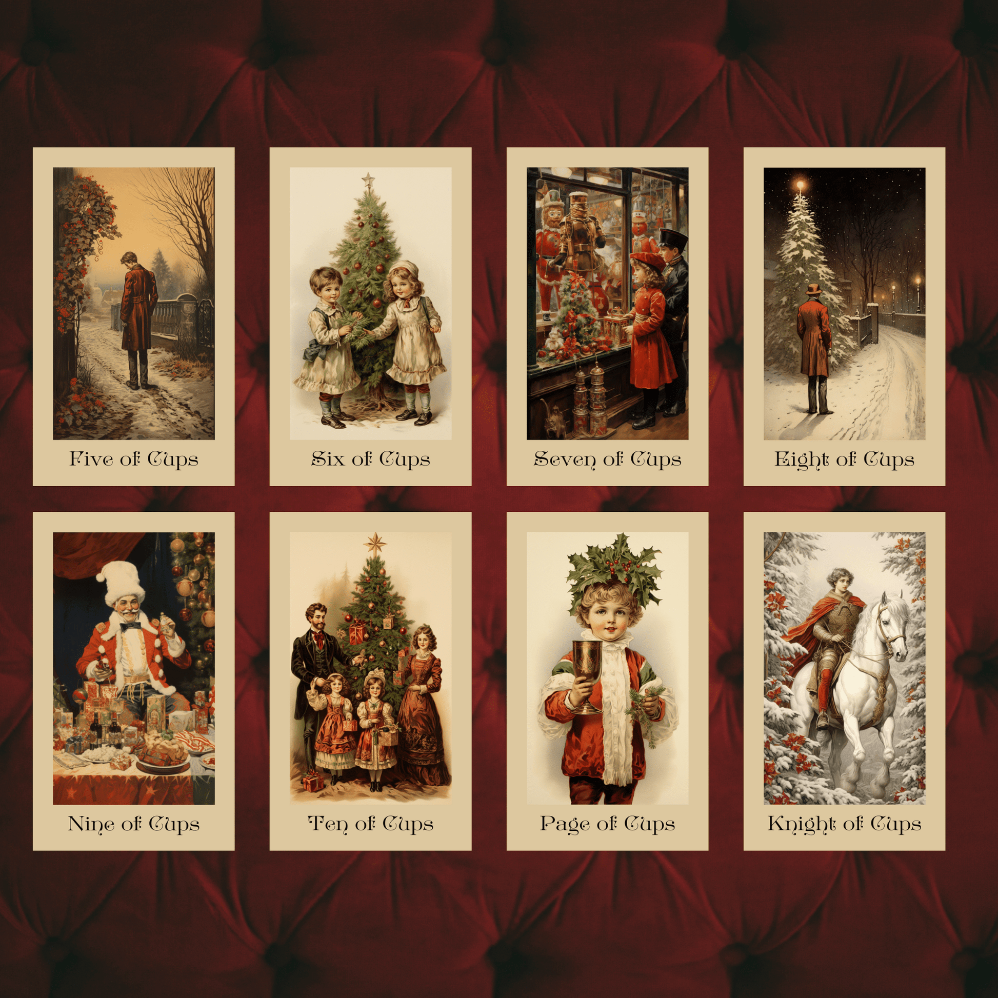 The Vintage Christmas Tarot 🎁 A 78 - card tarot deck steeped in Victorian yuletide elegance and festive nostalgia - Hattie Thorn Tarot